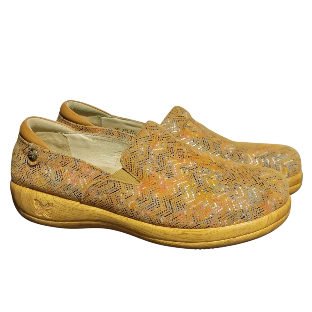 ALEGRIA Alegria Keli Ric Rack Tan Clogs Slip Resistant Size‎ 41 US 9.5-10
